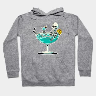 Skeleton bathing in margarita Hoodie